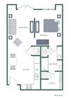 Sunset Floorplan Sunset Floorplan at 2100 Acklen Flats, Tennessee